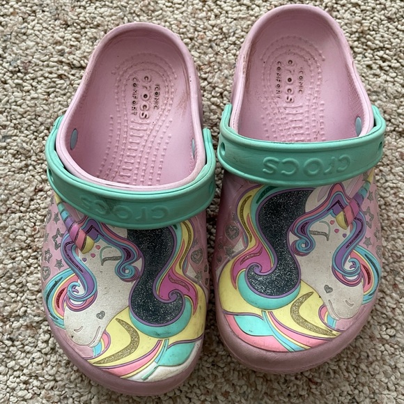 CROCS Other - 🎈SOLD🎈Crocs Unicorn Girls sandals